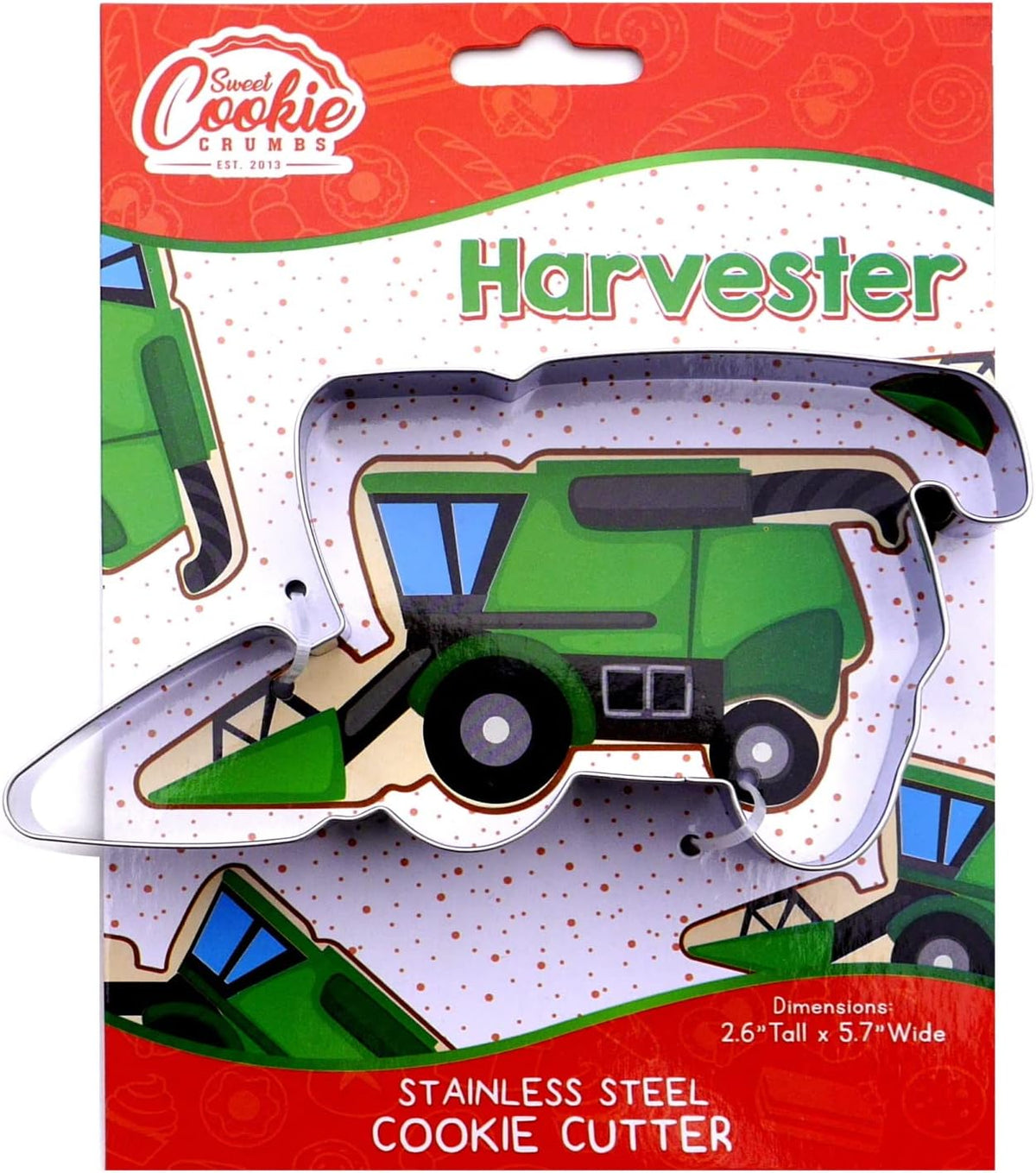 Farm Combine Harvester Cookie Cutter, Premium Food-Grade Stainless Steel, Dishwasher Safe