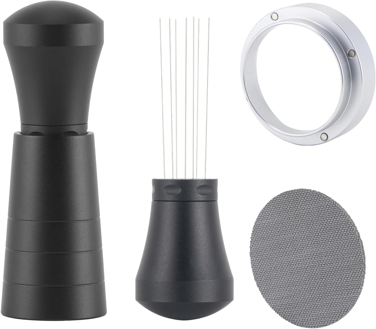 54mm WDT Tool Espresso Accessories Kit,GdHaHSP Dosing Funnel and Puck Screen Set,Espresso Stirrer Distribution Tool,Espresso Whisk for espresso tools