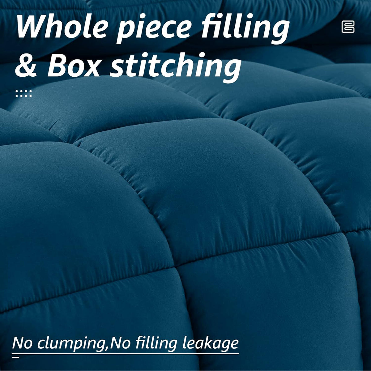 HYLEORY All Season King Size Bed Comforter - Cooling Down Alternative Quilted Duvet Insert with Corner Tabs - Winter Warm - Machine Washable - Teal