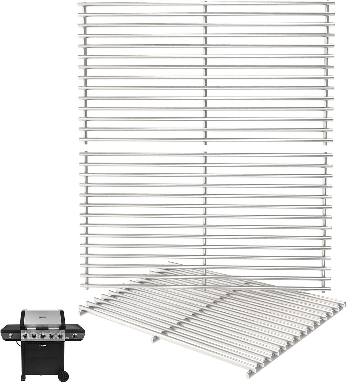 19 1/4" Grill Grates for Brinkmann Grill Replacement Parts 810-8500-S, 810-8501-S, 810-8502-S, Jenn Air 720-0337, 750-0142, Costco Kirkland 720-0432, Charmglow, Members Mark, Nexgrill, Ducane, 3PCS