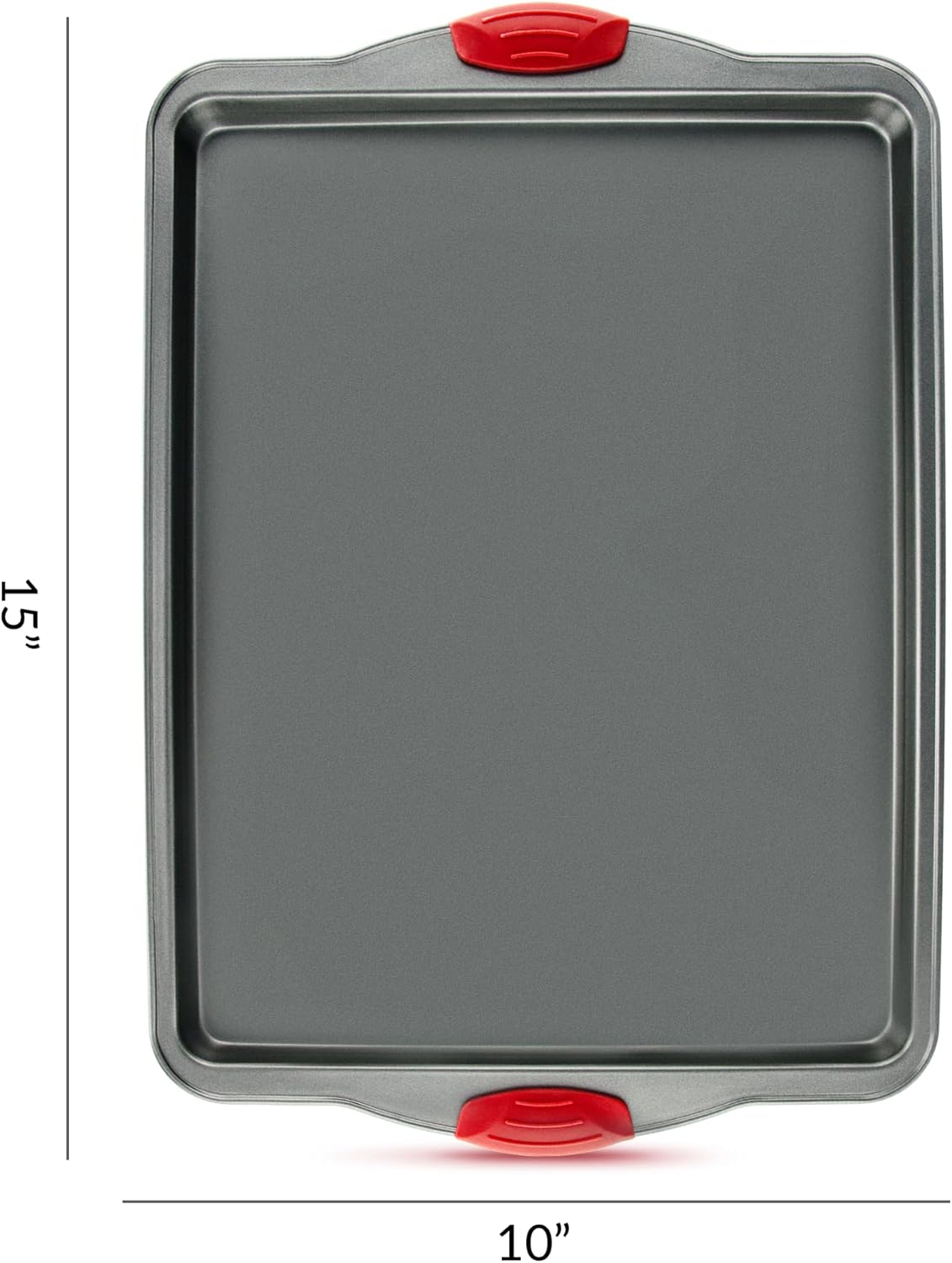 Boxiki Kitchen Nonstick Baking Sheet Pan – Heavy-Gauge Carbon Steel, Warp, Dent, and Rust-Resistant – Gourmet Rimmed Half Cookie Sheet Trays, Non-Toxic for Exceptional Baking Performance - 15x10 Inch