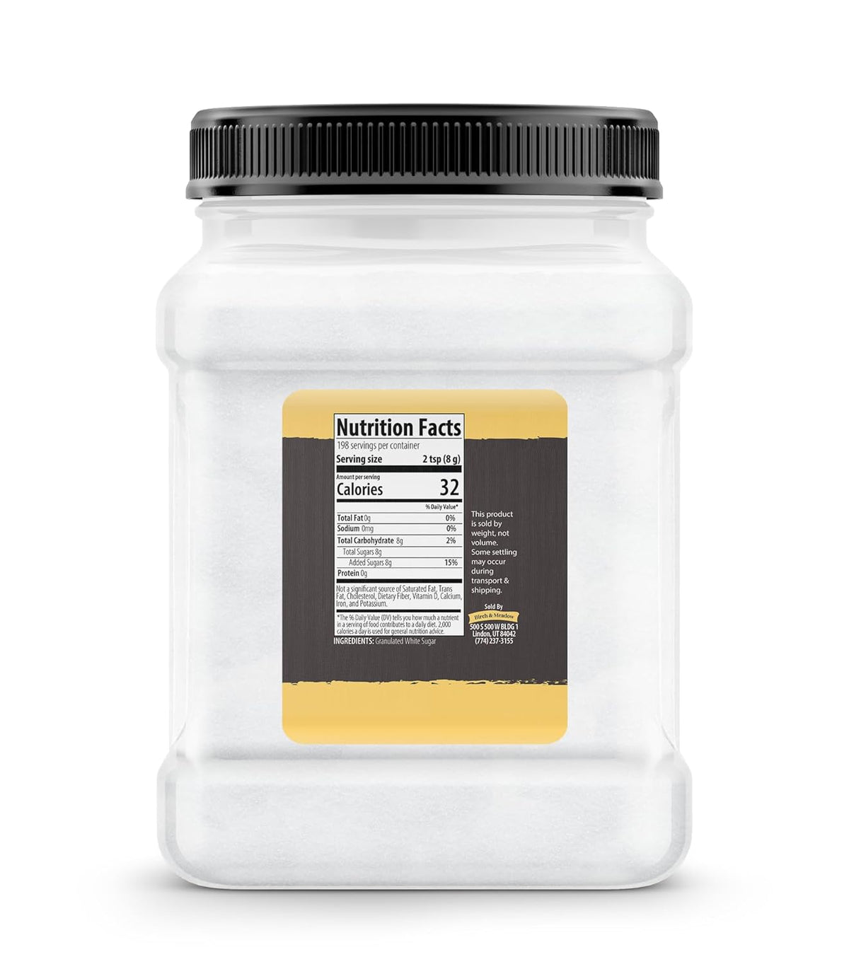 Birch & Meadow Granulated White Sugar, Cooking & Baking, Cookies & Cakes (56 Ounce)