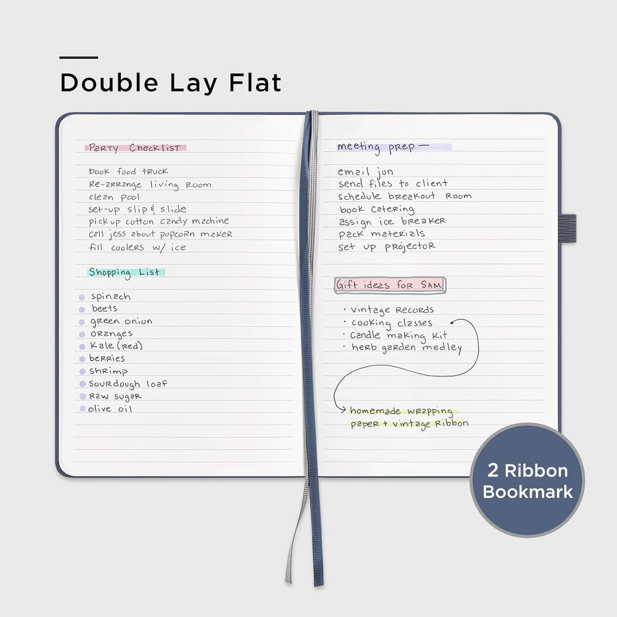 &And Per Se Lined Journal Notebook (10 Packs), 160 Pages, A5 5.7 x 8 inches College Ruled Thick Paper Notebook Journals for Writing, Hardcover Notebooks for Women Men Office School (Dark Blue)