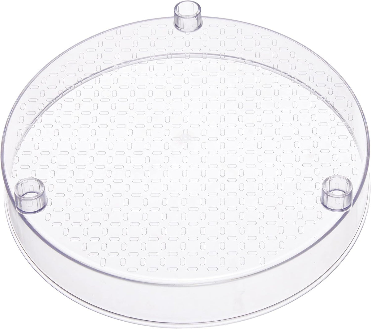 Amazon Basics Lazy Susan Turntable Organizer, 9" Diameter, 2 Tier, Clear