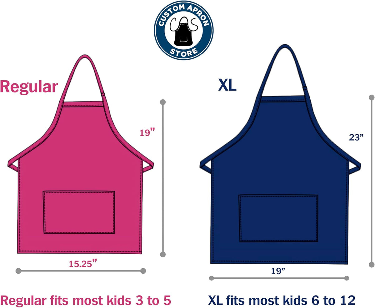 Personalized Kids Apron and Cookie Cutter Bundle | Includes: Custom Chef Apron for Kids | 4 Cookie Cutters