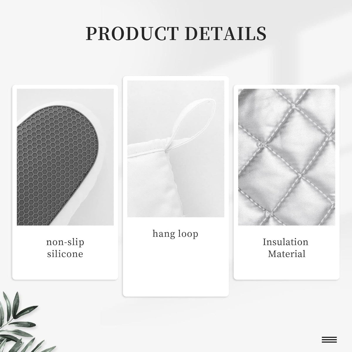 Rooster Print Oven Mitts and Pot Holders Sets Silicone Rooster Kitchen Mitts Potholders Heat Resistant 4Pcs Oven Gloves Hot Pads for Kitchen Baking Cooking BBQ Grilling