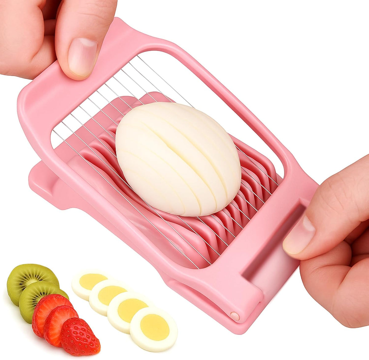 Egg Slicer for Hard Boiled Eggs Egg Cutter Strawberry Dicer for Kitchen Home Use