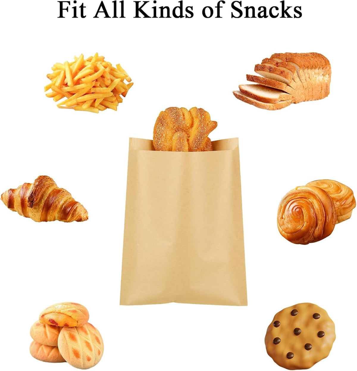 800 Pack Wax Paper Sandwich Bags 8x6 inch Wax Paper Bags, Greaseproof Bag Paper Cookie Bags Bakery Wax Bag for Food, Sandwich, Snacks, Cookie, Candies and More