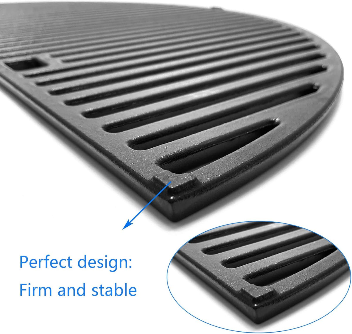 24" Cast Iron Heavy Round Grill Grates and Griddle for BGE, Big Green Egg XL, Weber Summit Kamado E6, S6 Joe Big Joe I, II III Smokers 24-inch Charcoal Grill