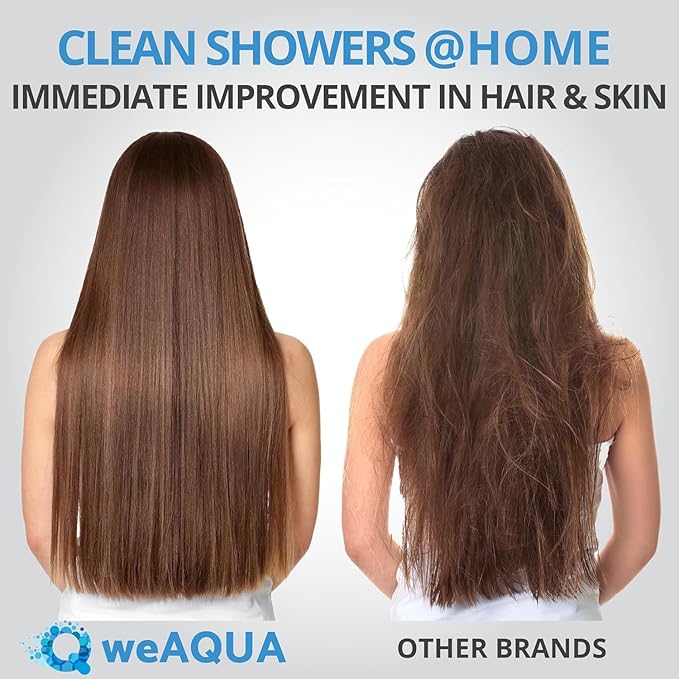 WeAQUA Heavy Duty NO BS Shower Filter – 99% Removal for Hard Water, Chlorine, Fluoride, Heavy Metals, Micro-life, Organics and More