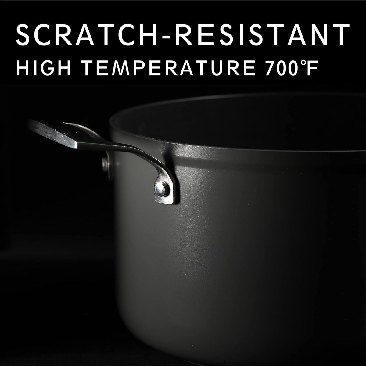 MSMK 3.5 Quart Non stick Sauce Pan with lid, Stay-Cool Handle, Burnt also Nonstick, PFOA Free Non-Toxic, Scratch-resistant, Induction Cooking Pot