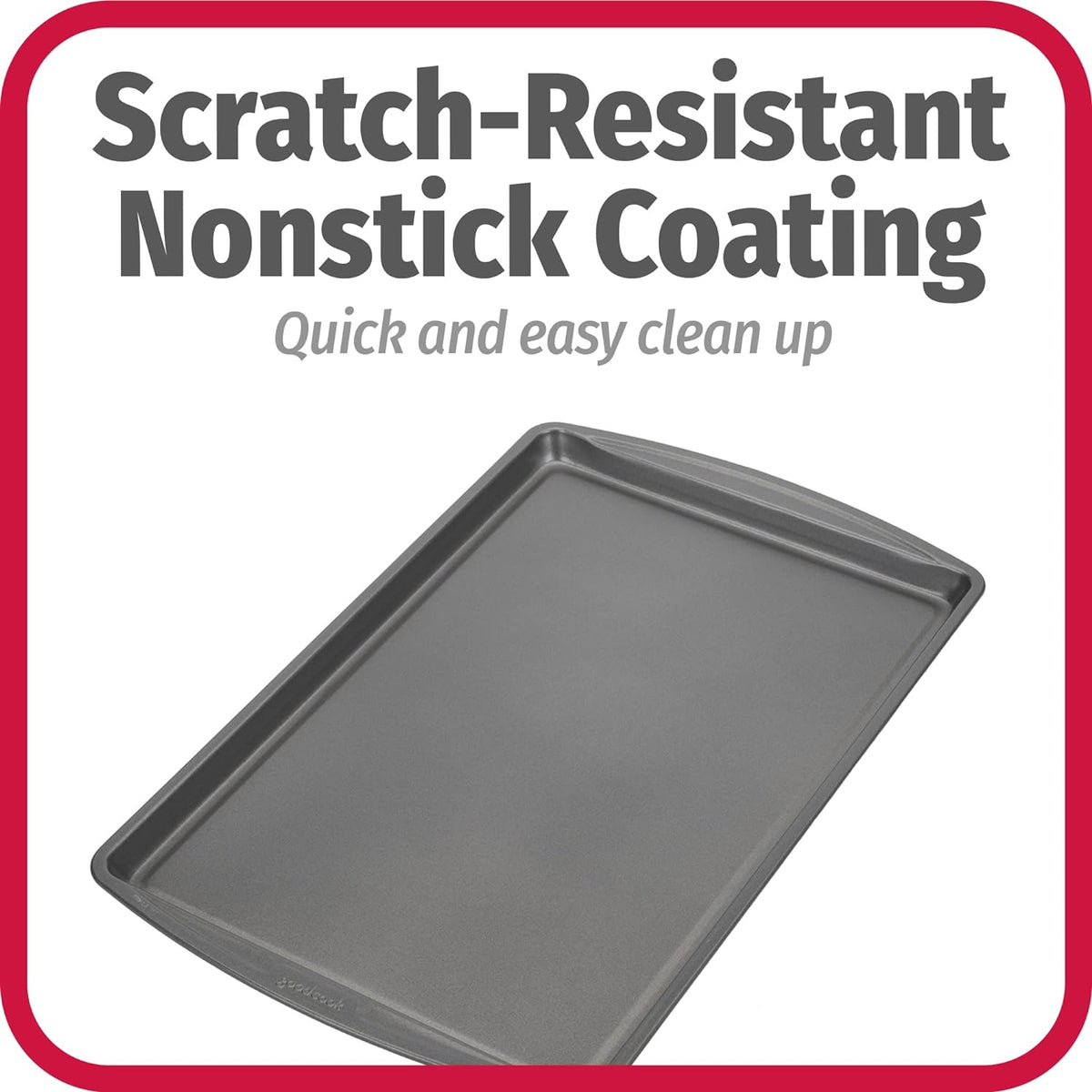 GoodCook AirPerfect Non-Stick 17” X 11" Cookie Sheet Set , Homemade, Frozen & Leftover Slices, Set of 2