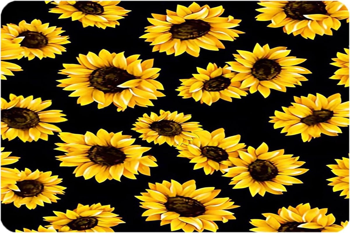 Dish Drying Mat Foldable Fall Kitchen Drying Mat Absorbent Sink Mat Multi-Purpose Coffee Pad Easy To Clean,Kitchen Gadgets,sunflower decor(sunflower) (12inches*15inches)