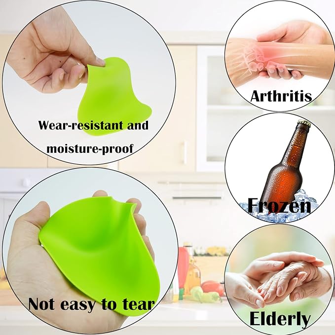 Rubber Jar Opener Gripper Pad-Jar Opener for Weak Hands-Silicone Heat Insulation Pad Round-Rubber Grippers for Opening Jars