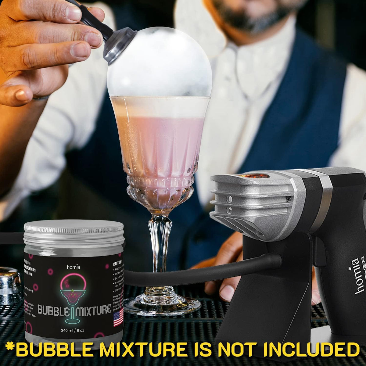 Cocktail Smoker Kit - Whiskey Smoker Kit - Smoke Infuser Birner PRO - Extended Kit, 12 PCS, with Accessories and Wood Chips - Cold Smoke for Food and Drinks - Gift for Men