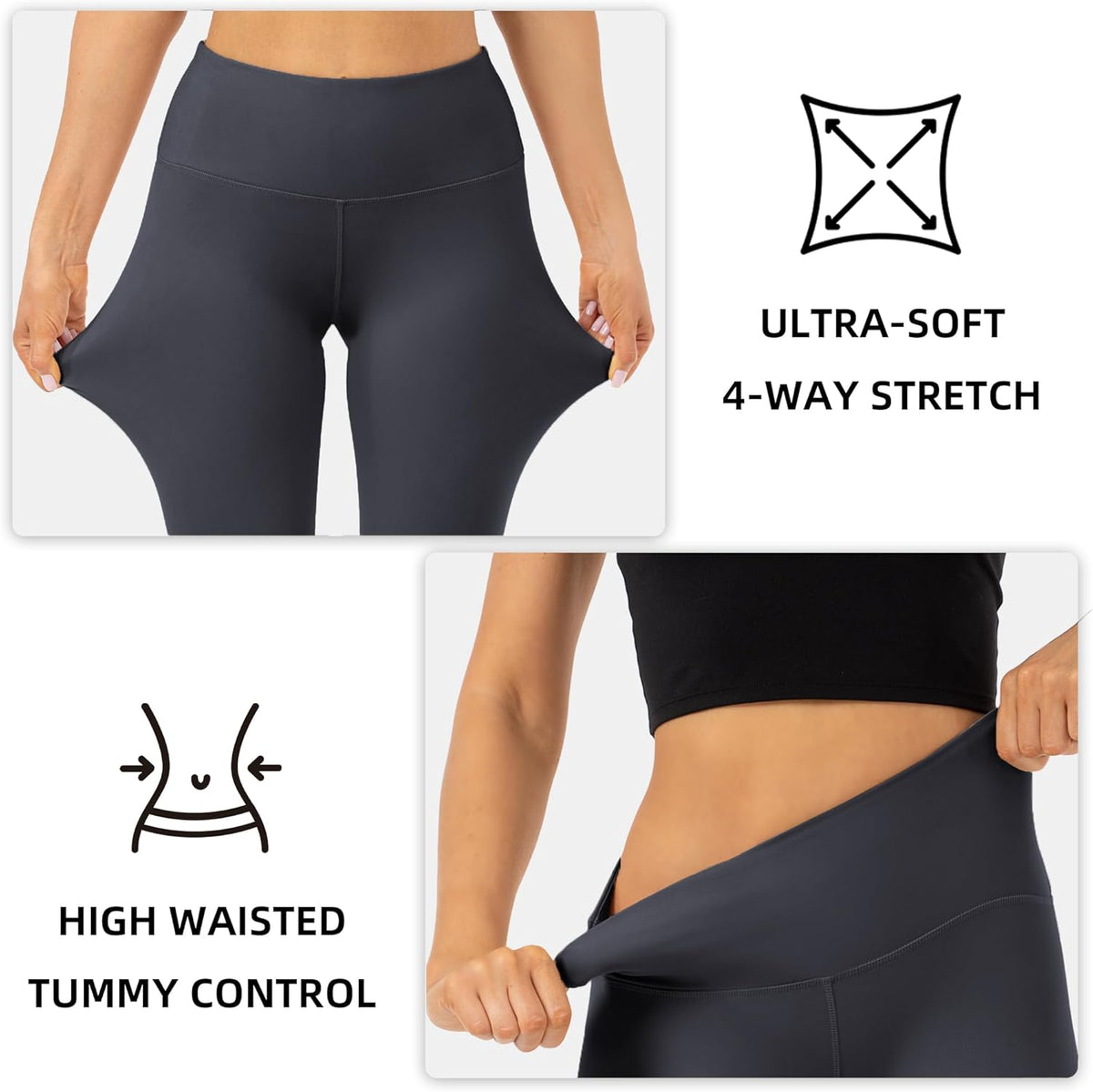 CHANAN High Waist Butt Lifting Leggings for Women Buttery Soft Breathable Yoga Pants with Hidden Pocket Tummy Control Gym