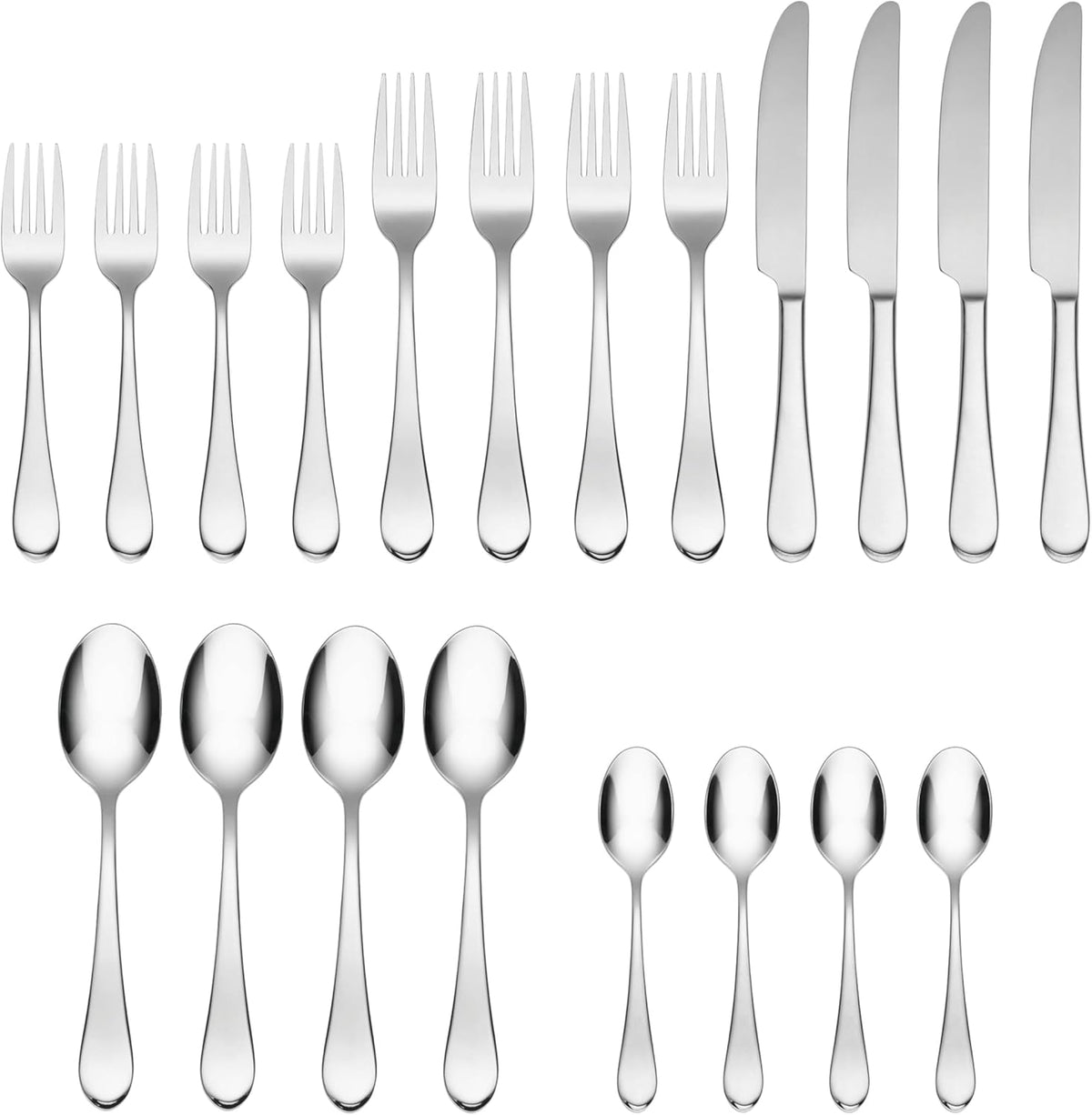 Oneida Icarus 20 Piece Flatware Set, Service For 4