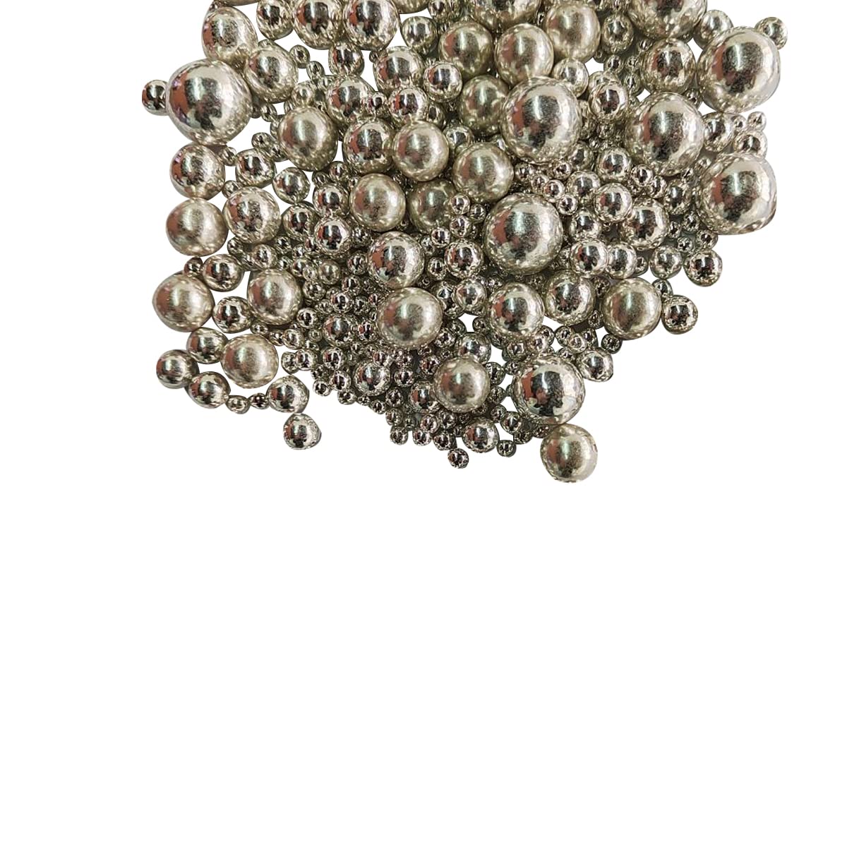 Edible Silver Sugar Pearls Candy Sprinkles 120G/ 4.23Ounce Baking Cake Sprinkles Cupcake and Cake Topper Cookie Decorations Wedding Party Valentines Halloween Christmas Supplies