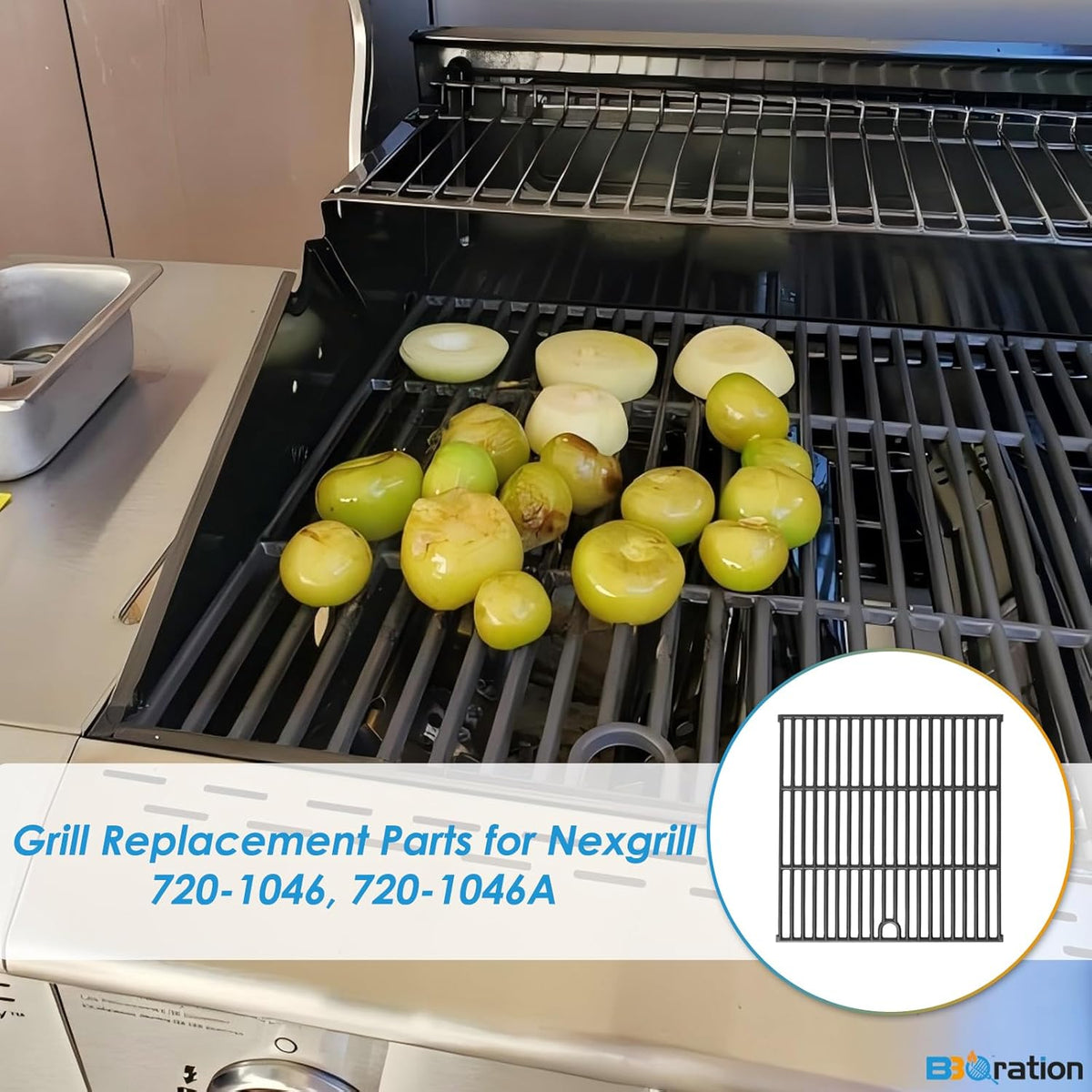 Replacement Parts for Nexgrill 5 Burner 720-1046 720-1046A, Grill Grate for Nexgrill 720-1046 Grill Parts 720-1046A Cooking Grate for Nexgrill Replacement Parts 5 Burner