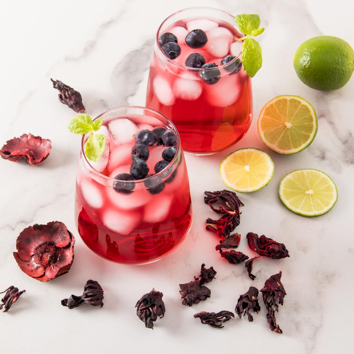 Lynginya Hibiscus Tea, 8 Tea Bags - Premium Hibiscus Leaves - Natural Herbal Tea - Sweet and Sour