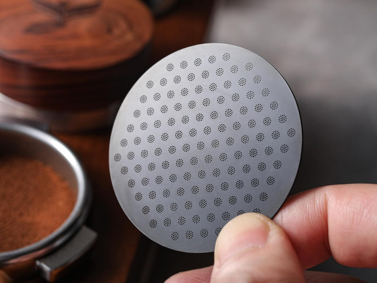Espresso Puck Screen 54mm Breville Compatible 2 Pcs Stainless Steel Ultra-Thin 0.8mm Portafilter Screen, Fits Breville Barista Express, Pro, Touch, Bambino, Duo Temp,Impress, Infuser (53.3mm)