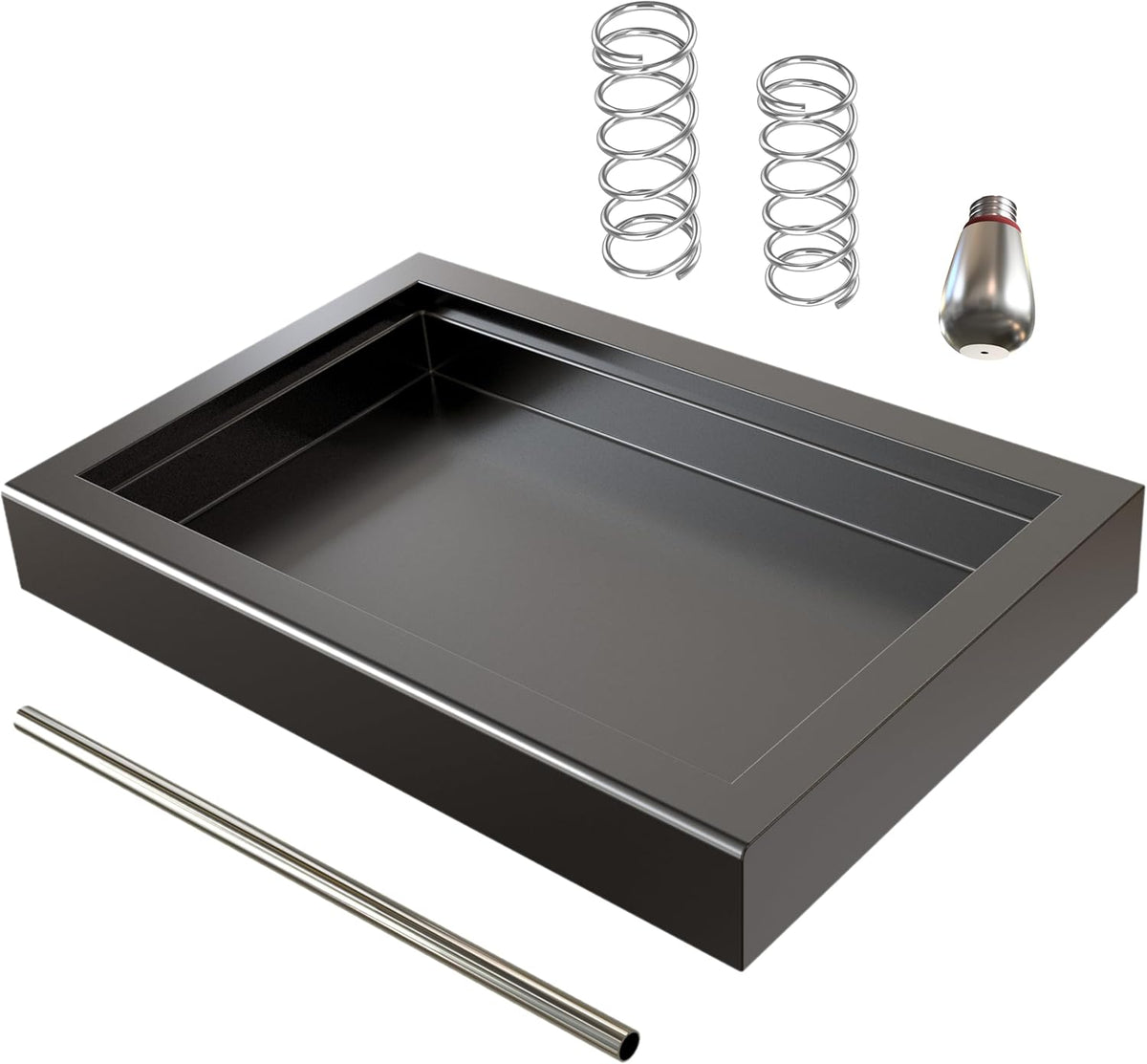 Low Profile Drip Tray One Hole Steam Tip and 9 Bar 6 Bar OPV Spring Modification Kit compatible with Gaggia Classic Pro