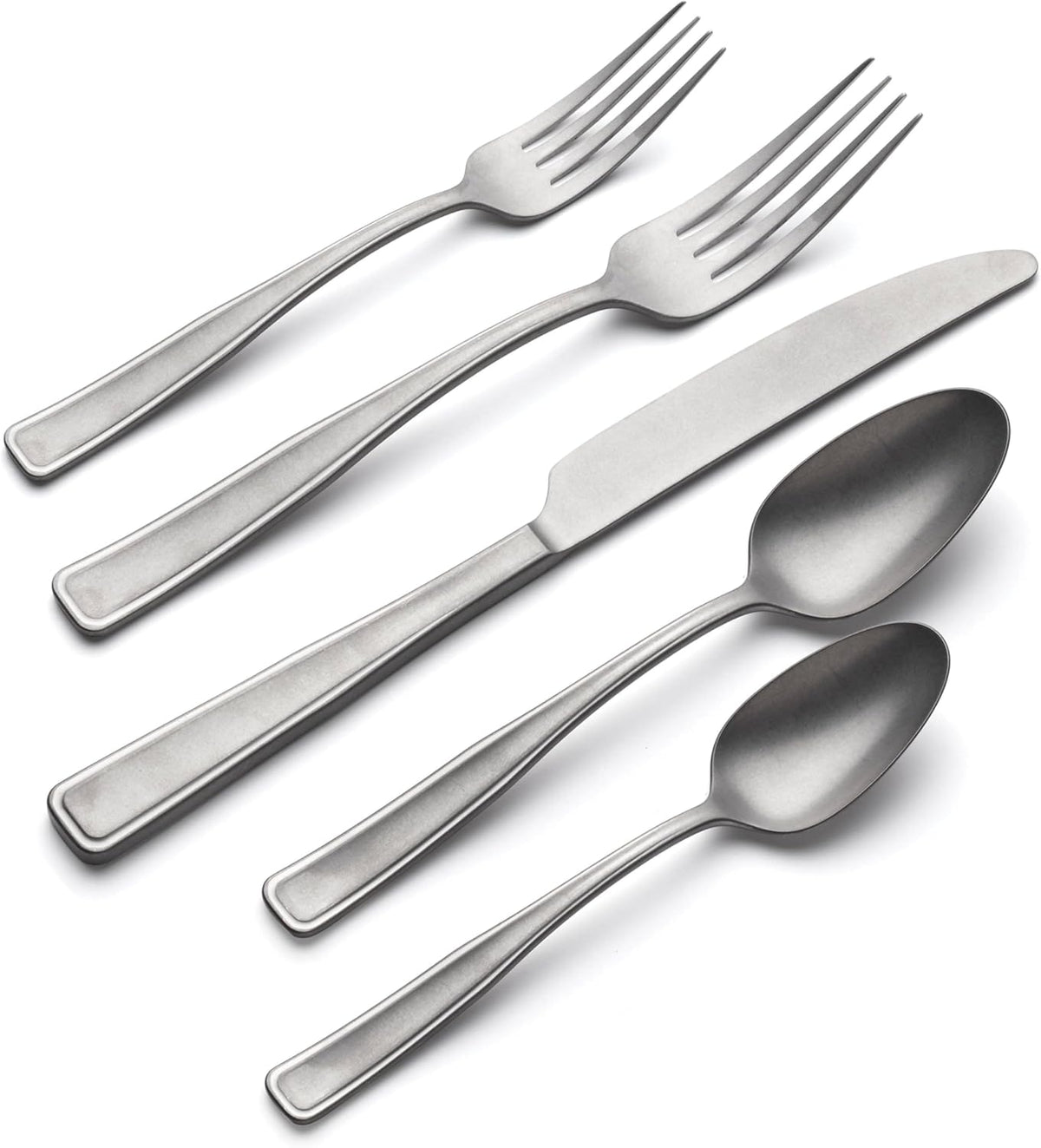 Oneida 896757 Reid Vintage Tumbled 20 Piece Flatware Set
