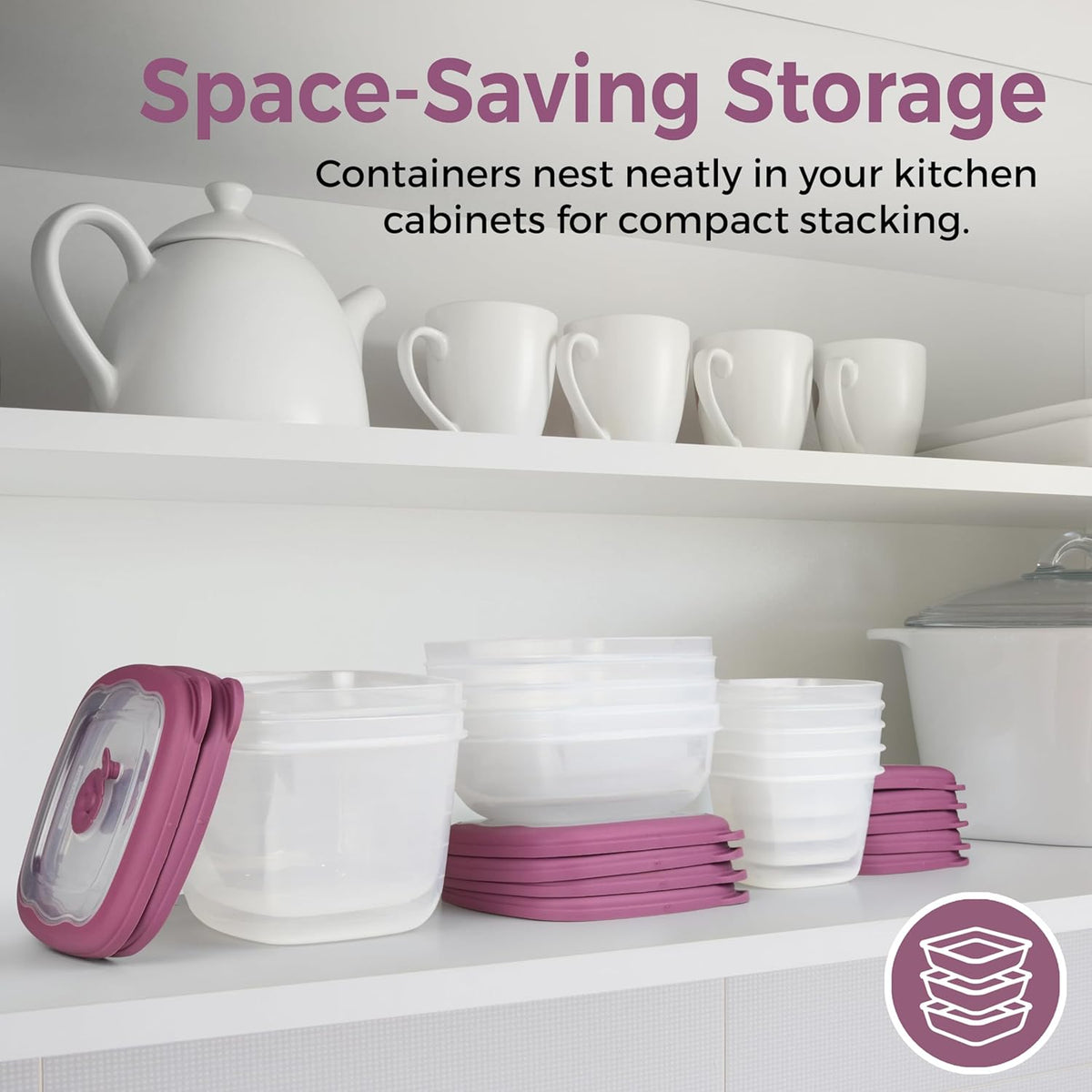 Tribello 3.1 Cup Plastic Bowls Food Storage Container With Lid For Leftovers, Meal Prep, Microwave/Dishwasher Safe, Steam Vent/Air-Tight Lid, For Soup Freezer Storage Set - 25 Oz - 6 Piece Set