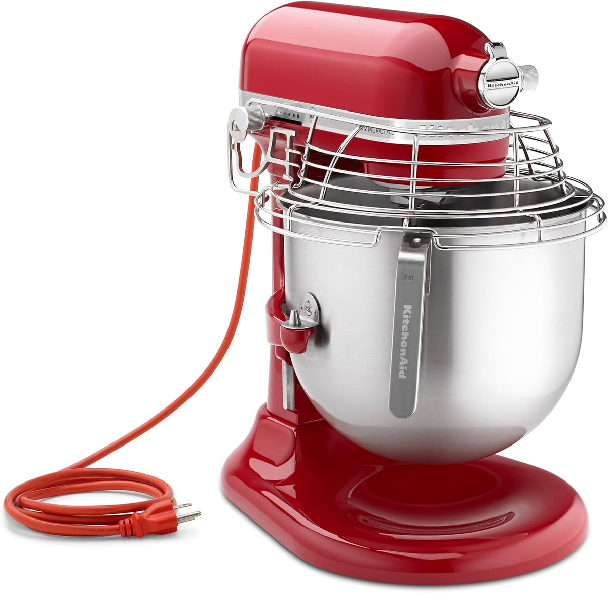 KitchenAid KSMC895ER 8-Quart Commercial Countertop Mixer with Bowl-Guard, 10-Speed, Gear-Driven, Empire Red