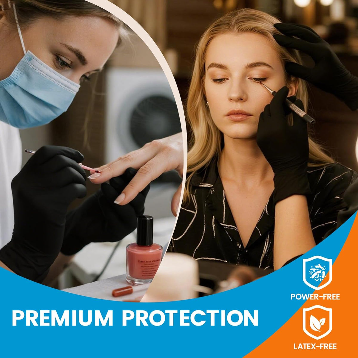 6 mil Disposable Nitrile Gloves, Heavy Duty Disposable Glove, Cooking Gloves, Latex Free, Powder Free (Black of 1000, X-Large)