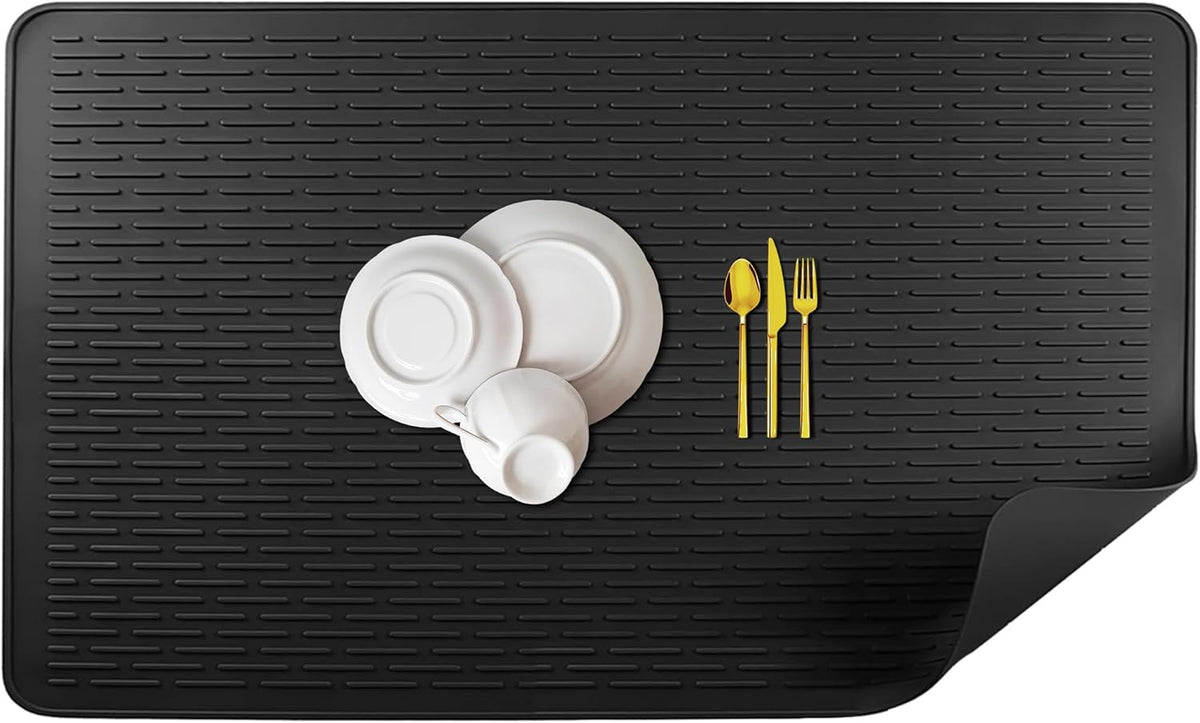 Golener Silicone Stove Cover - 36.5" x 20.5" Electric Stove Protector, Food Grade, Foldable, Easy Clean, Heat-resistant Silicone Mat for Glass, Black