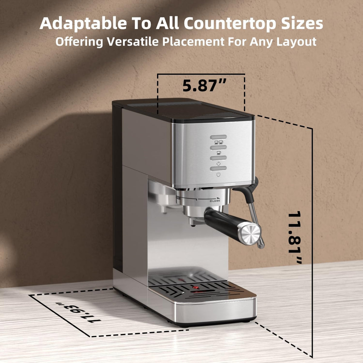 Espresso Machine 20 Bar with Rapid Cold Brew - Hot & Iced Coffee Maker, Built-in Steam Wand, Touch Screen, 37oz Water Tank -Perfect for Lattes, Cappuccinos, and Gift for Coffee Lovers