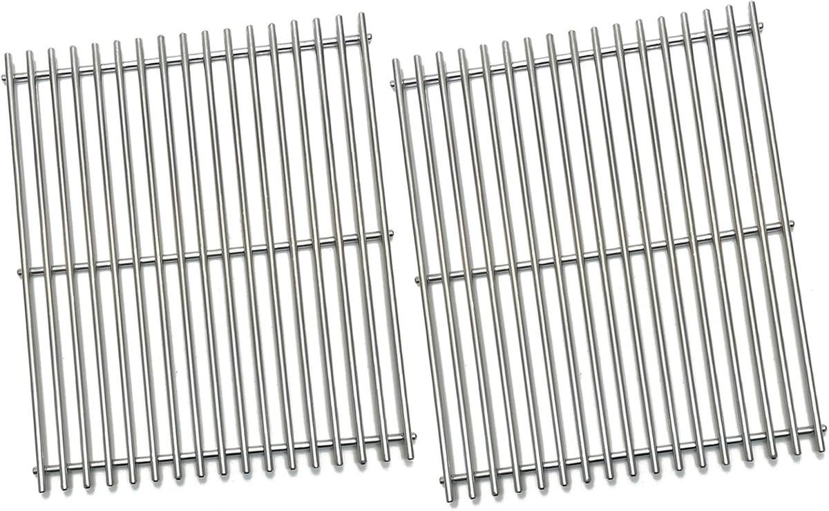 15" Stainless Steel 2 Grid Grates Replacement Parts for Broil King 9865-54, 9453-57, 9453-54, 9453-64, 9869-74c, 945584 Broil-Mate, Huntington, Crown, Sterling 20, 20B, 40, 70, 90 Gas Grill