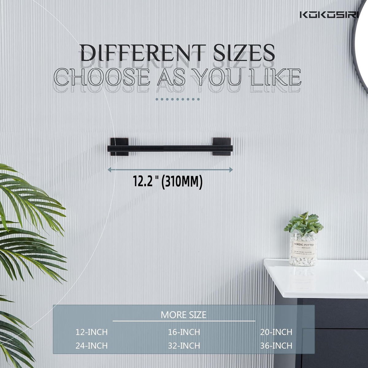 KOKOSIRI Bathroom Towel Bars 12 Inch Towel Ring Oil Rubbed Bronze 30CM Hand Towel Holder for Bath Kitchen Wall Stainless Steel B4005ORB-L12