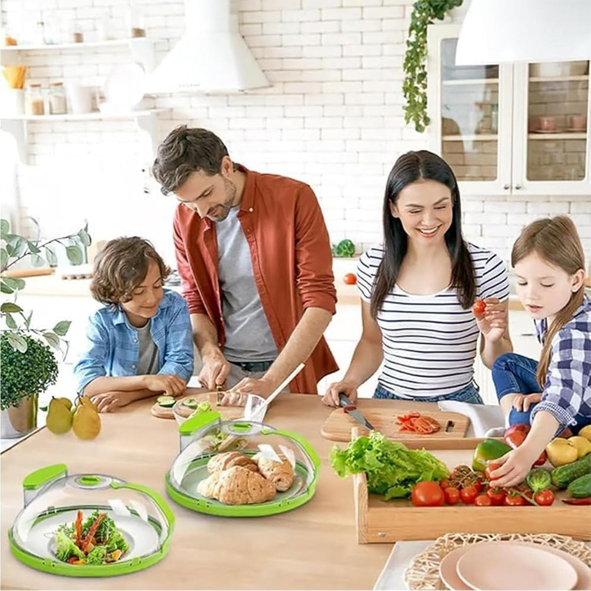 Steam And Reheat Microwave Cover, Microwave Splatter Cover, 2-In-1glass Microwave Cover For Food, Adjustable Steam Hole, Food Water Storage Box, Splash-Proof Design For Cooking (A)
