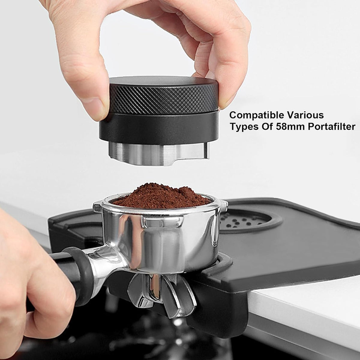 58mm Espresso Accessories,Wdt Tool espresso,Dosing Funnel And Coffee Puck Screen,Coffee Distributor,barista kit,0.4mm Stainless Steel 12pin Espresso Stirrer,With Additional 12 Replacement needles