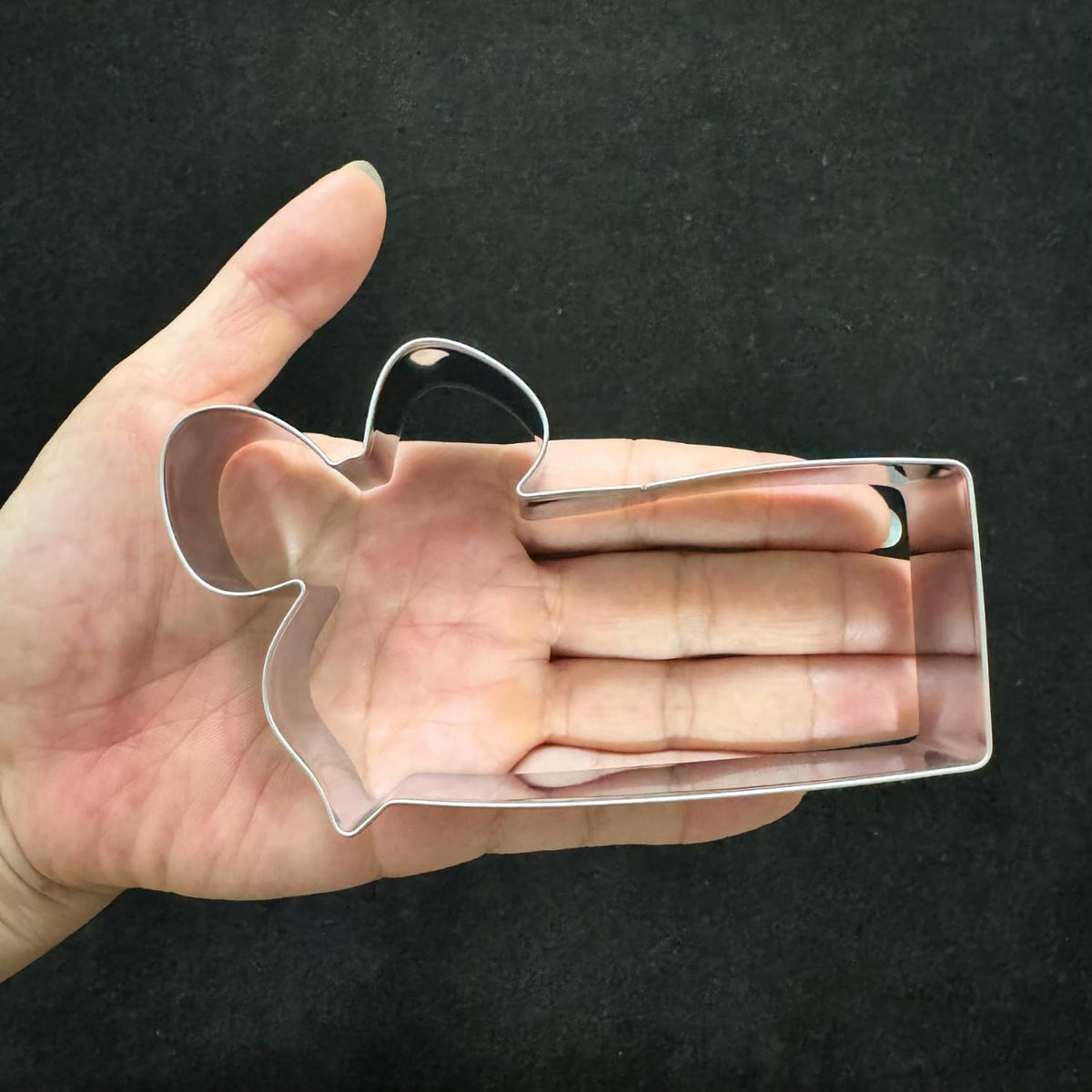 Rectangle Cookie Cutter Set with Bow- 4.2 Inch - Dishwasher Safe - Metal Plaque Cookie Cutter for Baking - Perfect for Baby Shower, Birthday, Wedding, Graduation, and Holiday Cookies