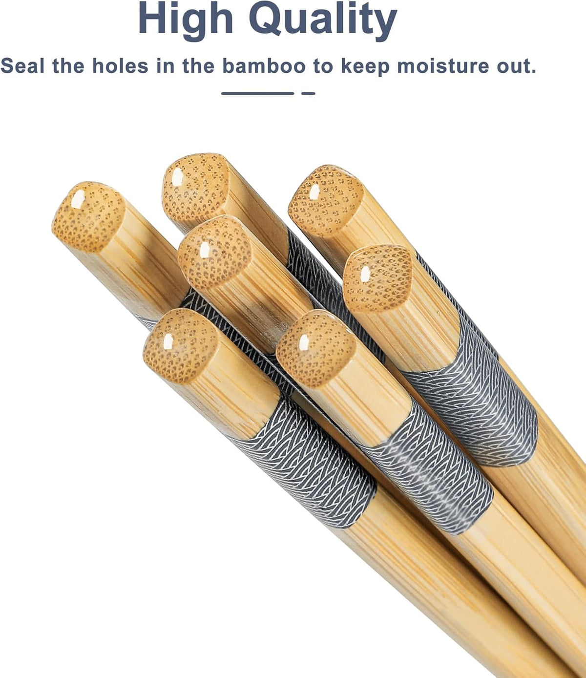 50 Pairs Bamboo Chopsticks Disposable | Separated | Reusable | Dishwasher Safe- （9.45in）
