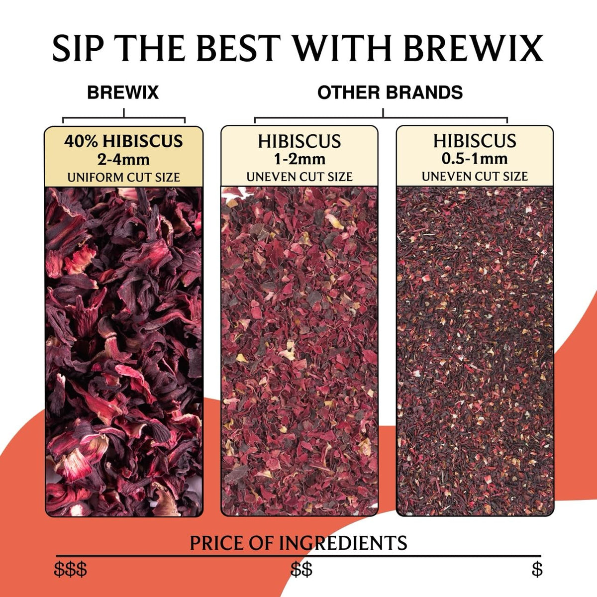 BREWIX, Mango Passion Fruit Herbal Tea Bags – 25 Plant-Based Pyramid Bags | Iced or Hot | Hibiscus, Citrus Peel, Lemongrass | Caffeine-Free & Naturally Uplifting Wellness Brew