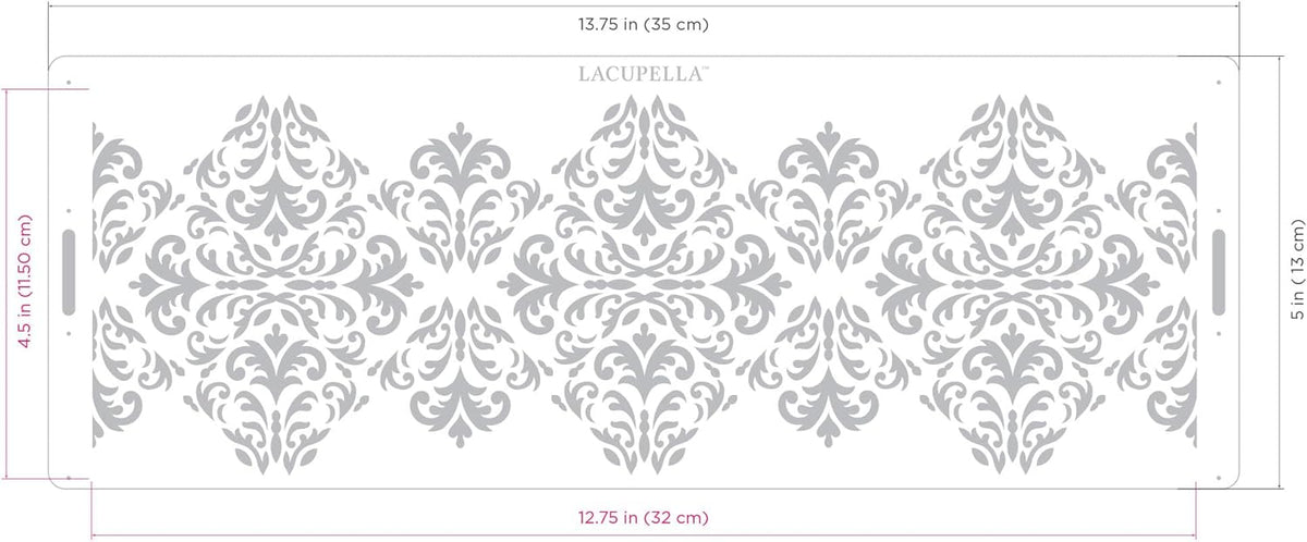 Long Border Cake Stencil, 4" x 12.75" (JUNTA)