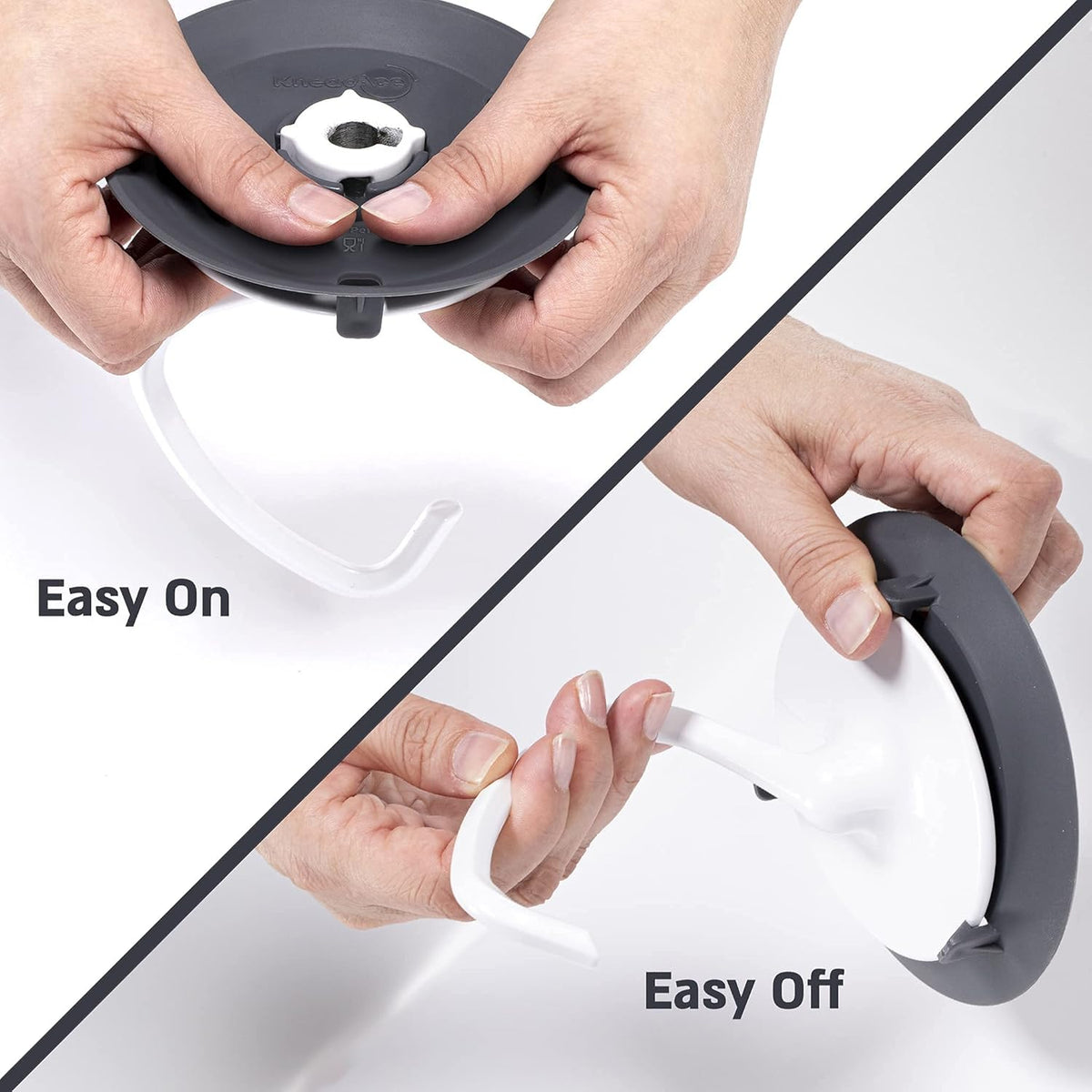 Dough Hook Shield For Kitchen Aid - Prevents Your Dough from Climbing Up and Clogging Up Your Mixer – Mess Free Mixer Accessory Compatible With KitchenAid C Shape Dough Hooks (Dark Grey)