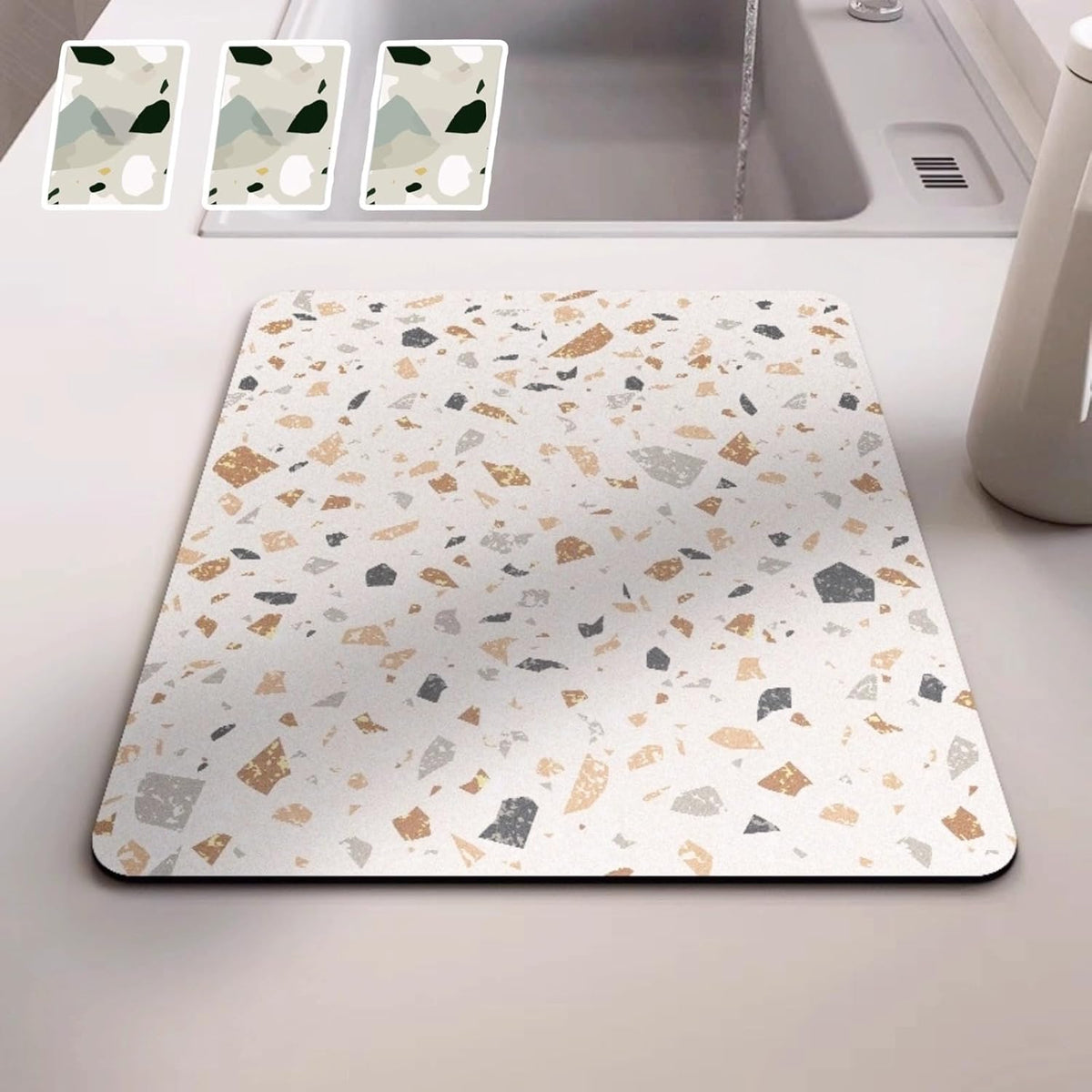 Dish Drying Mat - Absorbent Countertop Mat for Coffee Maker, Expresso Machine, Kitchen Use (04,20''×24'')