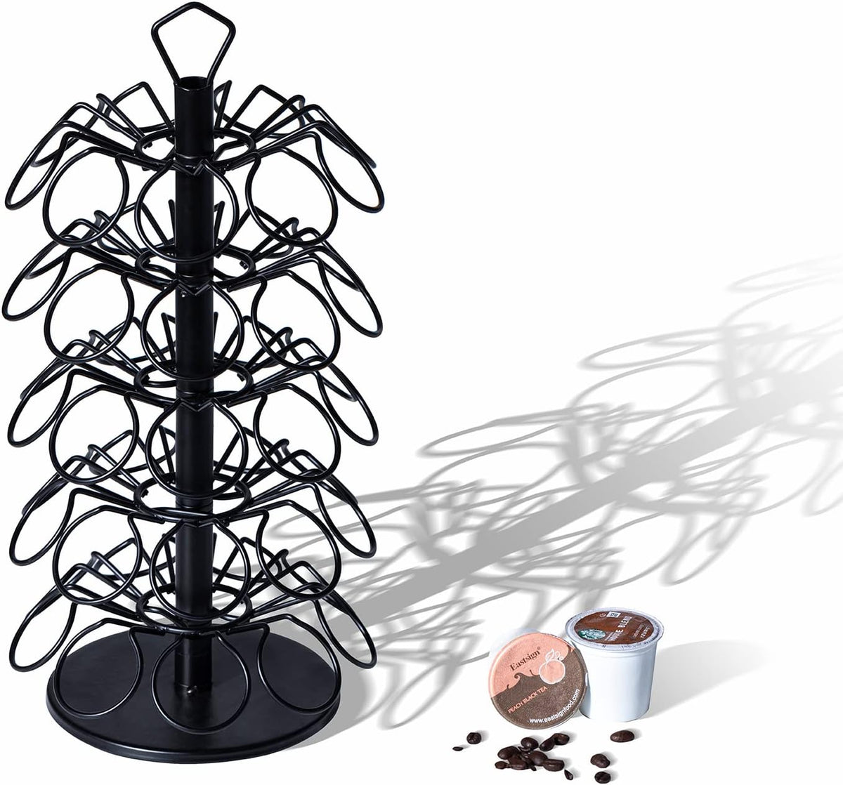 Rice rat K-Cup Storage Coffee Capsules Pod Holder Carousel Capsule Display Storage for k-cup（45 pods-5 tiers）