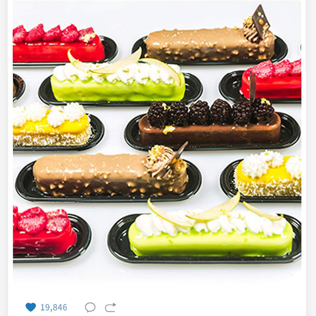 OCPO KITCHEN Eclair Silicone Mold for Baking Mousse Cake, 3D Silicone Baking Mold for Cakes French Pastry Chocolate Brownie, Cake Decoration, 3D Eclair Shape (8-Cavity)
