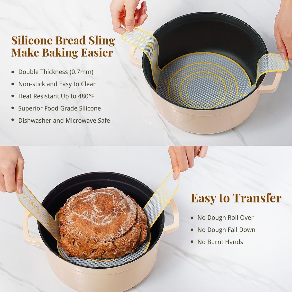 10 Inch Oval Banneton Bread Proofing Basket Sourdough Starter Kit, Sourdough Bread Baking Supplies with Bread Lame, Sling, Spatula, Scraper, Dough Whisk