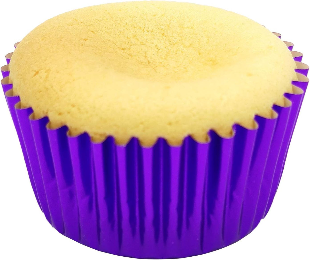 Standard Purple Foil Cupcake Liners Muffin Baking Cups for Party and More, 100-Count