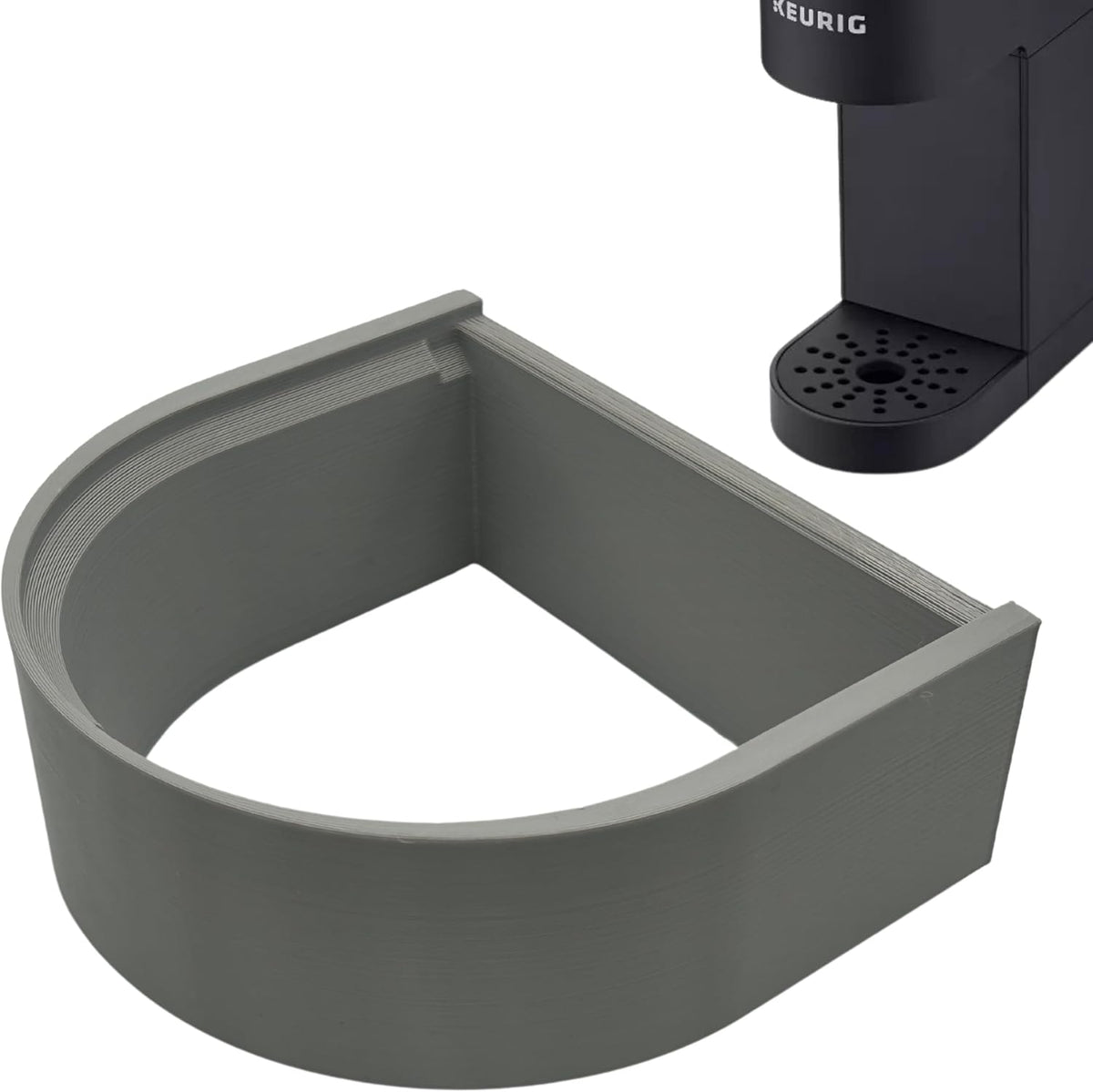 Drip Tray Mug/Cup Riser Made for the Keurig to Reduce Splashes - Riser Only (Gray, K-Mini 1.7 Inches Tall)