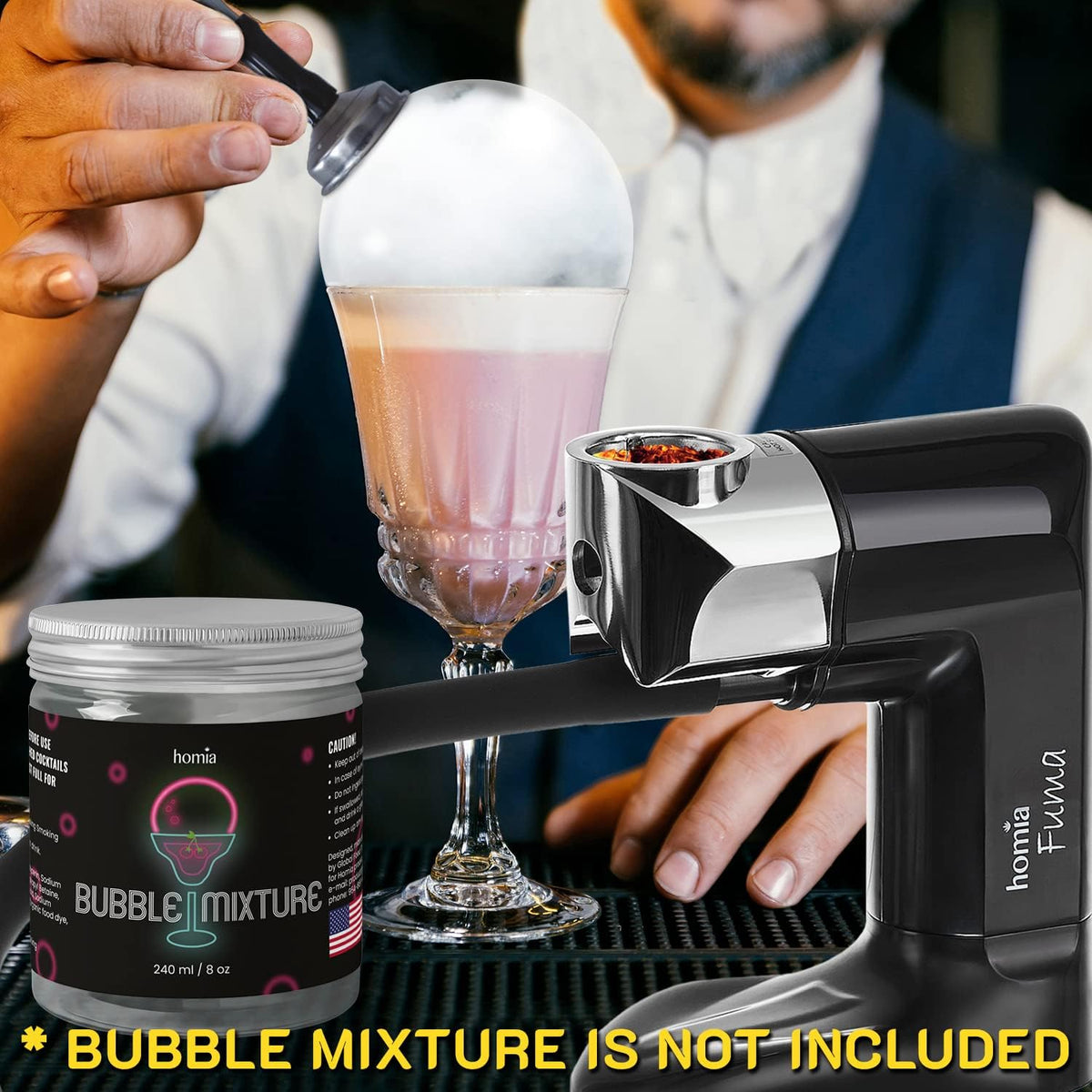 Cocktail Smoker Kit - Whiskey Smoker Kit - Smoke Infuser - Extended Kit, 14 PCS, Smoker Machine with Accessories and Wood Chips - Indoor Smoker - Gift for Men