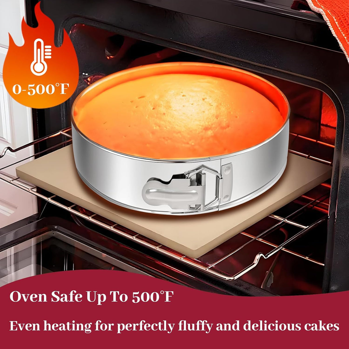 9 Inch Springform Pan 304 Stainless Steel Nonstick Leakproof Springform Cake Pan with Removable Bottom, Round Spring Form Cheesecake Pans