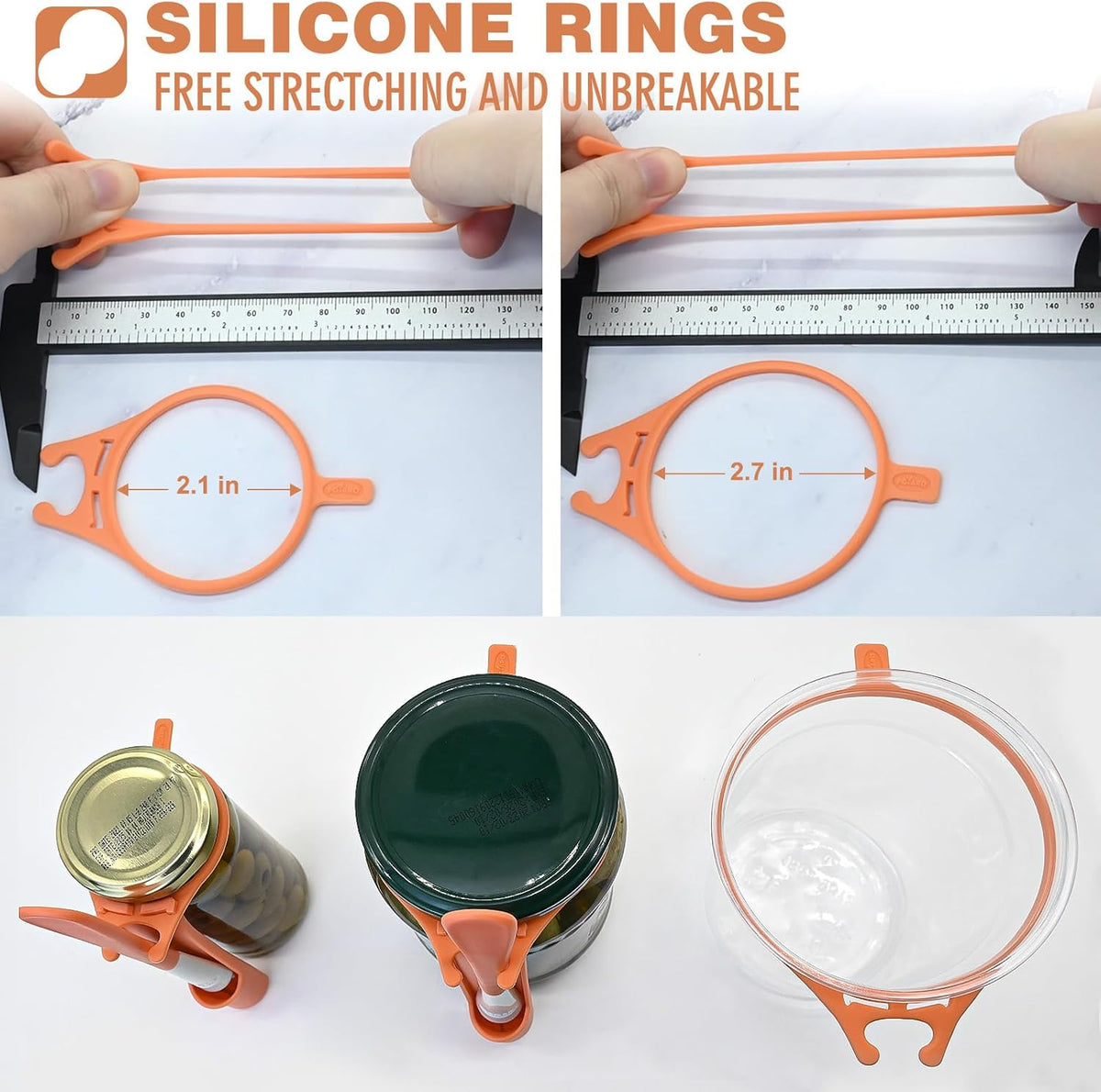 2 Pack Pickle Fork Pickle Grabber Tool-Pickle Picker for the jar, Kitchen Gadgets Pickle Gifts Suitable for Olives Orange